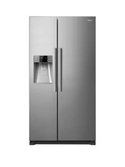 Swan Sr13010S Non-Plumbed American-Style Fridge Freezer - Silver